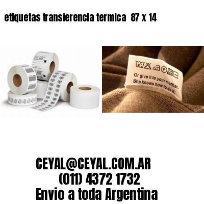 etiquetas transferencia termica  87 x 14