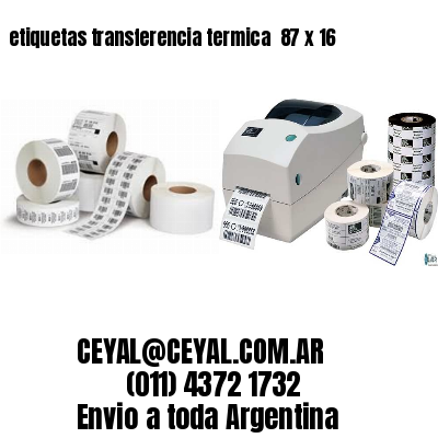 etiquetas transferencia termica  87 x 16