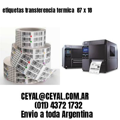 etiquetas transferencia termica  87 x 18