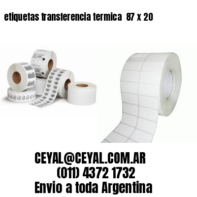 etiquetas transferencia termica  87 x 20
