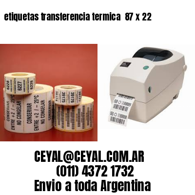 etiquetas transferencia termica  87 x 22