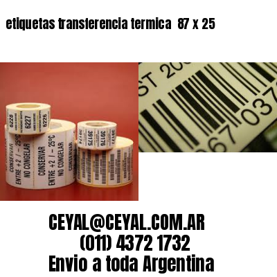 etiquetas transferencia termica  87 x 25