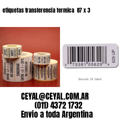 etiquetas transferencia termica  87 x 3
