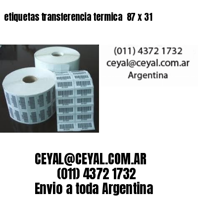 etiquetas transferencia termica  87 x 31