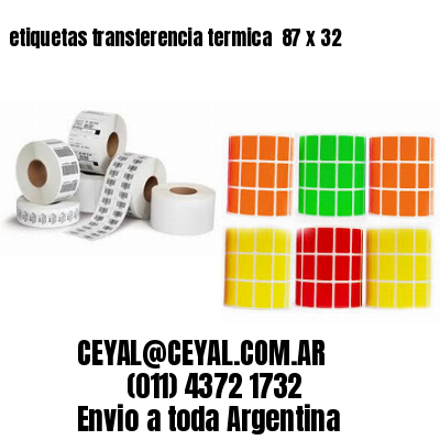 etiquetas transferencia termica  87 x 32