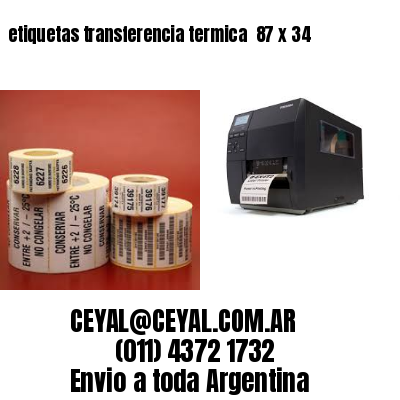 etiquetas transferencia termica  87 x 34