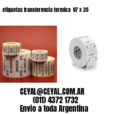 etiquetas transferencia termica  87 x 35