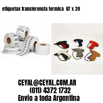 etiquetas transferencia termica  87 x 39