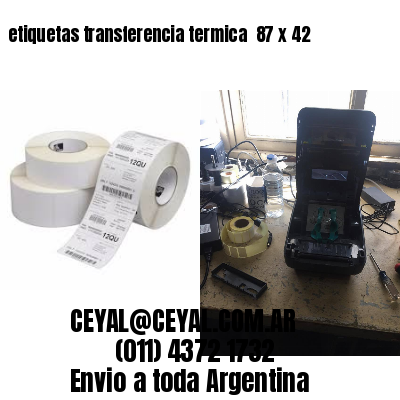 etiquetas transferencia termica  87 x 42