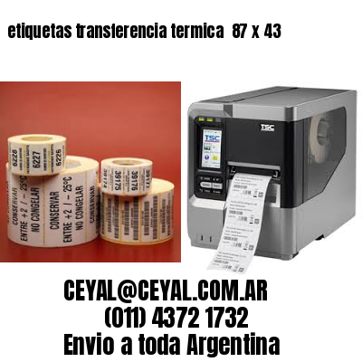 etiquetas transferencia termica  87 x 43