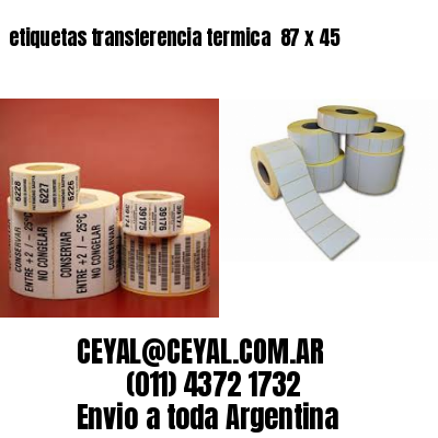 etiquetas transferencia termica  87 x 45