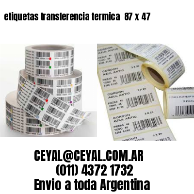 etiquetas transferencia termica  87 x 47