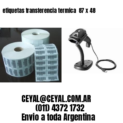etiquetas transferencia termica  87 x 48