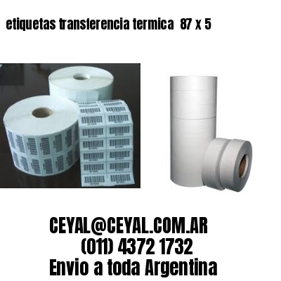 etiquetas transferencia termica  87 x 5