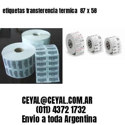etiquetas transferencia termica  87 x 58