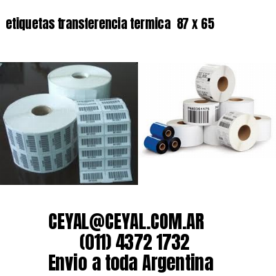 etiquetas transferencia termica  87 x 65