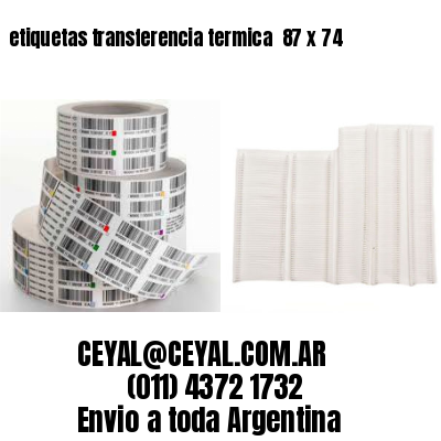 etiquetas transferencia termica  87 x 74