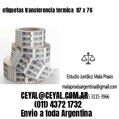 etiquetas transferencia termica  87 x 76