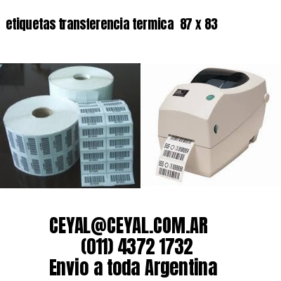 etiquetas transferencia termica  87 x 83