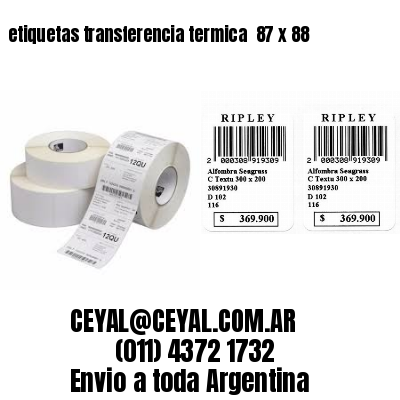 etiquetas transferencia termica  87 x 88