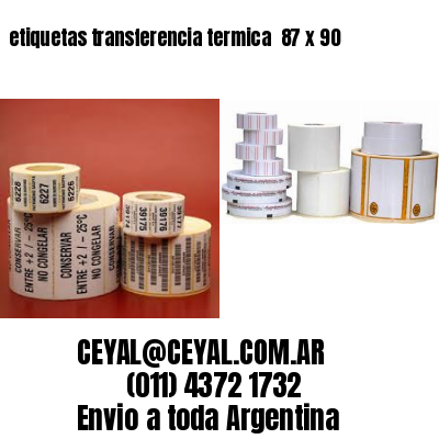 etiquetas transferencia termica  87 x 90