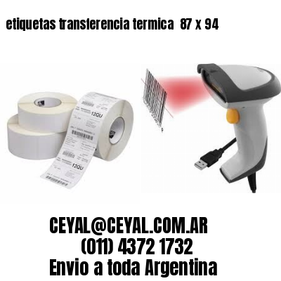 etiquetas transferencia termica  87 x 94