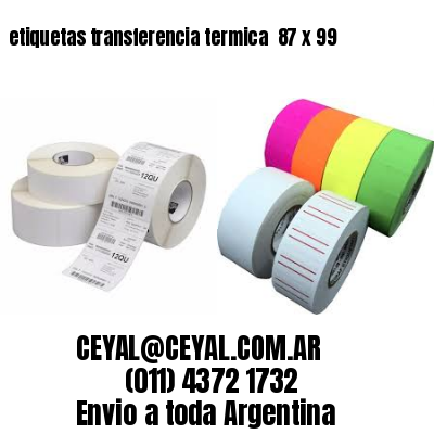 etiquetas transferencia termica  87 x 99