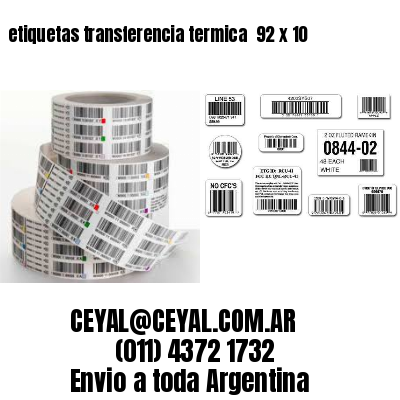 etiquetas transferencia termica  92 x 10