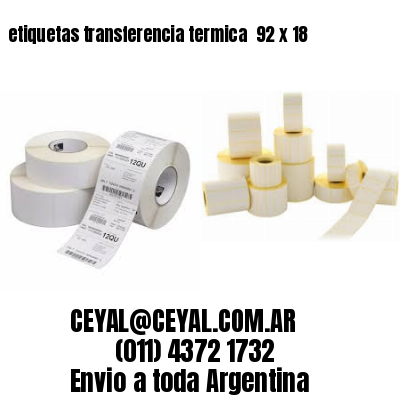 etiquetas transferencia termica  92 x 18
