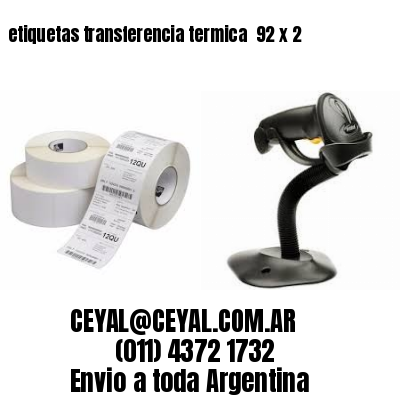 etiquetas transferencia termica  92 x 2