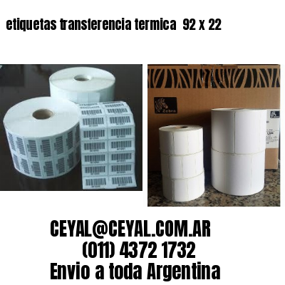 etiquetas transferencia termica  92 x 22