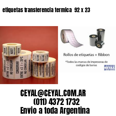 etiquetas transferencia termica  92 x 23