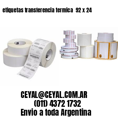 etiquetas transferencia termica  92 x 24