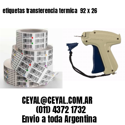 etiquetas transferencia termica  92 x 26