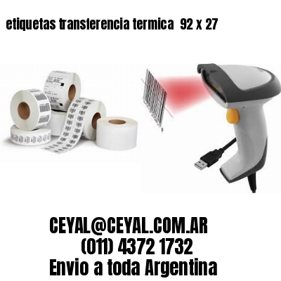 etiquetas transferencia termica  92 x 27