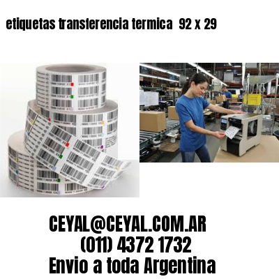 etiquetas transferencia termica  92 x 29