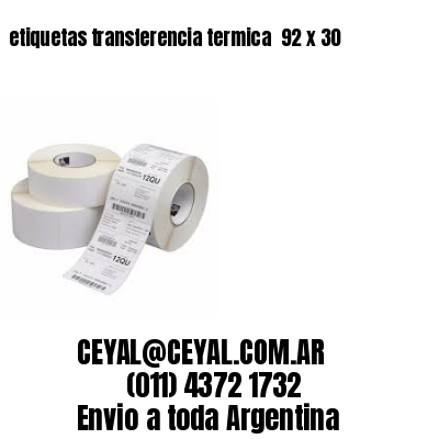 etiquetas transferencia termica  92 x 30
