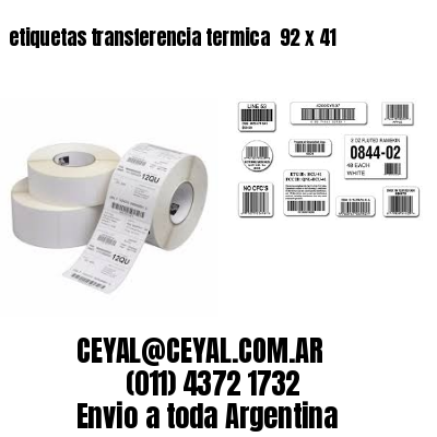 etiquetas transferencia termica  92 x 41