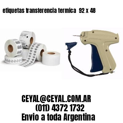 etiquetas transferencia termica  92 x 48