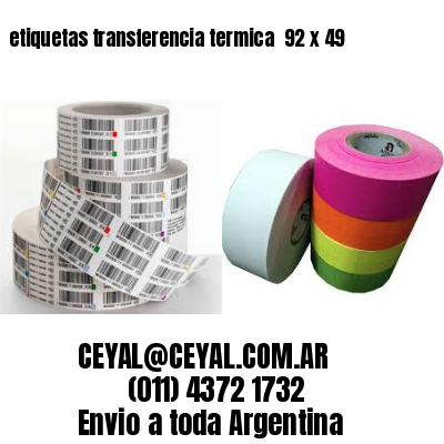 etiquetas transferencia termica  92 x 49