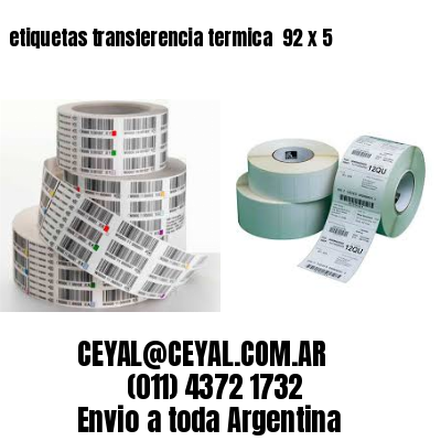 etiquetas transferencia termica  92 x 5