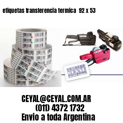 etiquetas transferencia termica  92 x 53