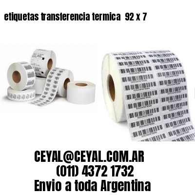 etiquetas transferencia termica  92 x 7