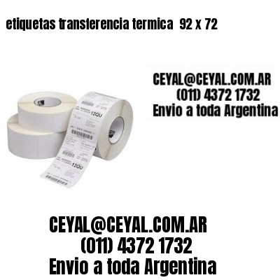 etiquetas transferencia termica  92 x 72
