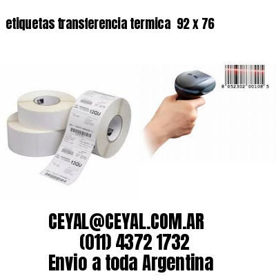 etiquetas transferencia termica  92 x 76