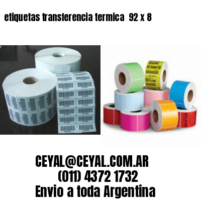 etiquetas transferencia termica  92 x 8