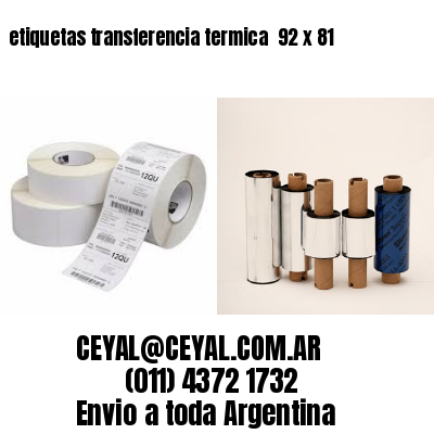 etiquetas transferencia termica  92 x 81