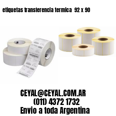 etiquetas transferencia termica  92 x 90