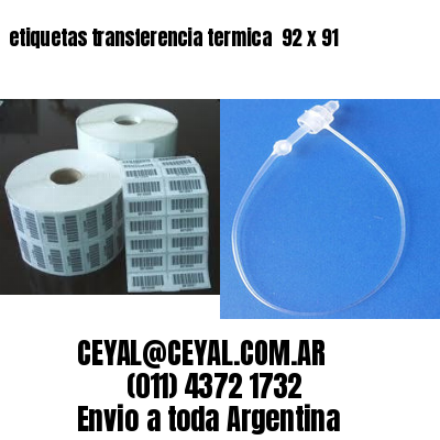 etiquetas transferencia termica  92 x 91