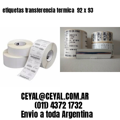etiquetas transferencia termica  92 x 93